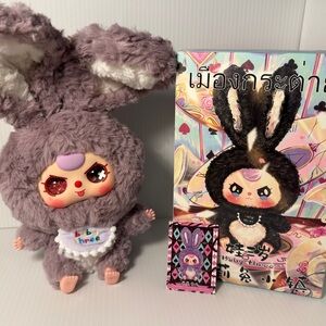 Baby Three Lily Rabbit Town V1 Series - Gray Bunny – Red Glitter Eyes – New